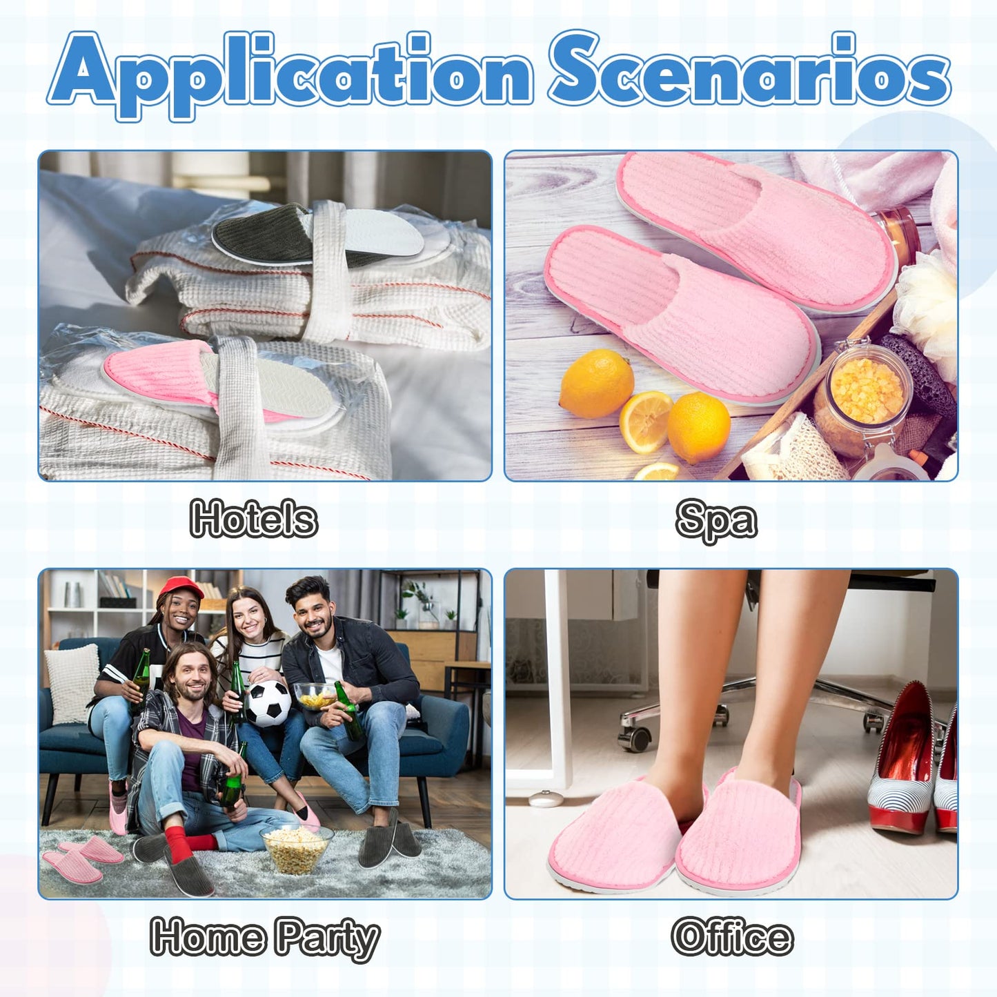 Zhehao closed-toe disposable slippers for spa and bathroom