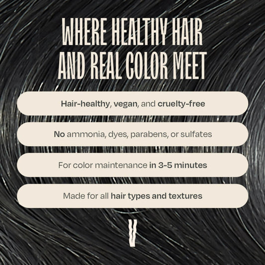 Overtone purple hair color conditioner tube showing the vegan and cruelty free logos.