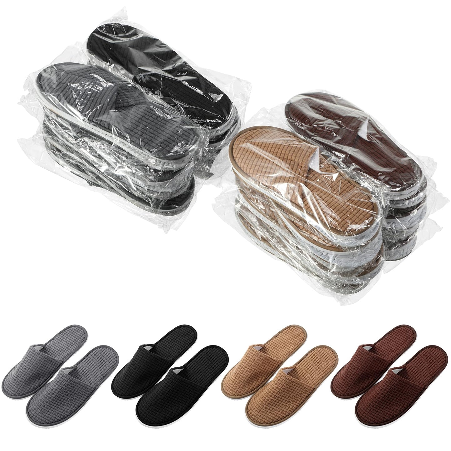 Lightweight Geyoga slippers stacked for storage