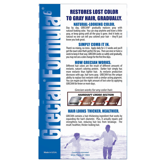 Side view of the eight ounce bottle highlighting the clear instructions for mess free daily men's grooming.