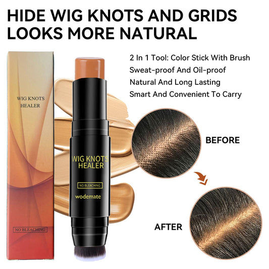 Wodemate lace tint stick with brush end exposed for blending
