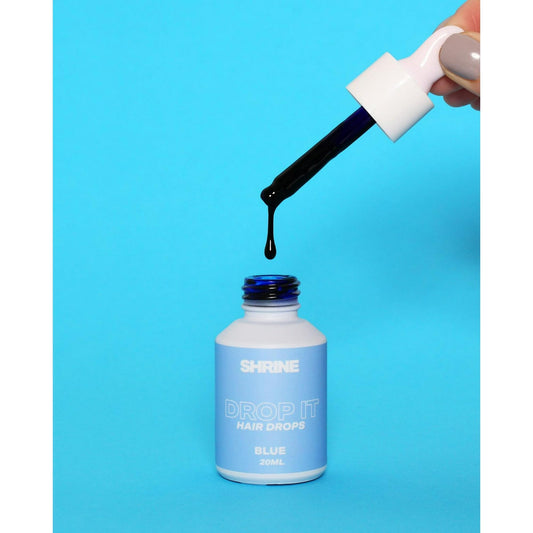 Shrine hair dye drops packaging with mixing bowl