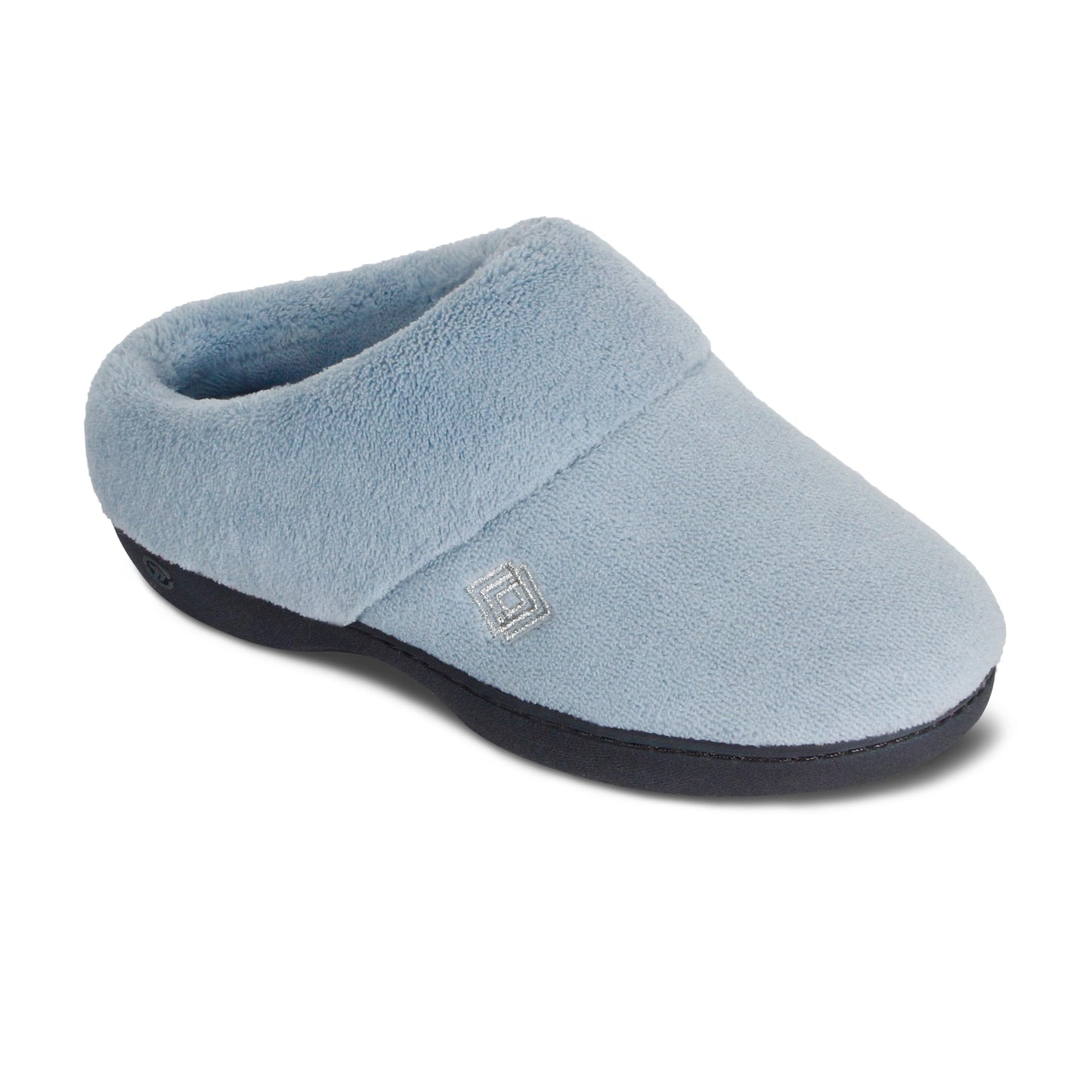 Isotoner women's slippers showing hoodback comfort design