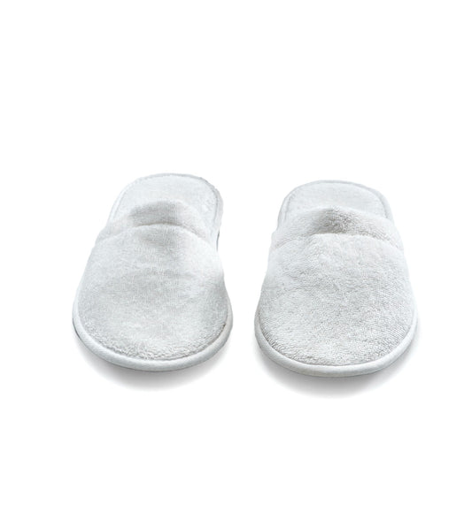 Close up of soft terry cloth texture on Eskymode bath slippers