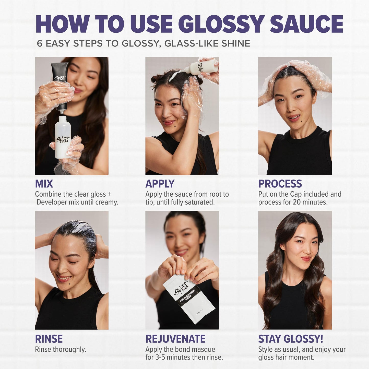 Splat Glossy Sauce ammonia-free clear hair gloss packaging