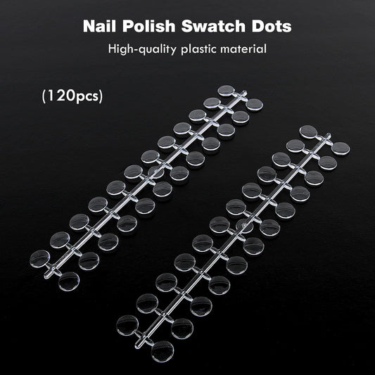 Clear round nail display tips for gel polish color charts