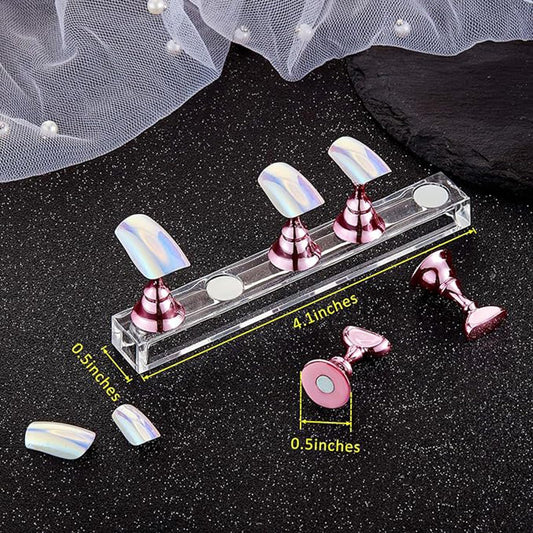 Blulu magnetic nail practice holder set for salon