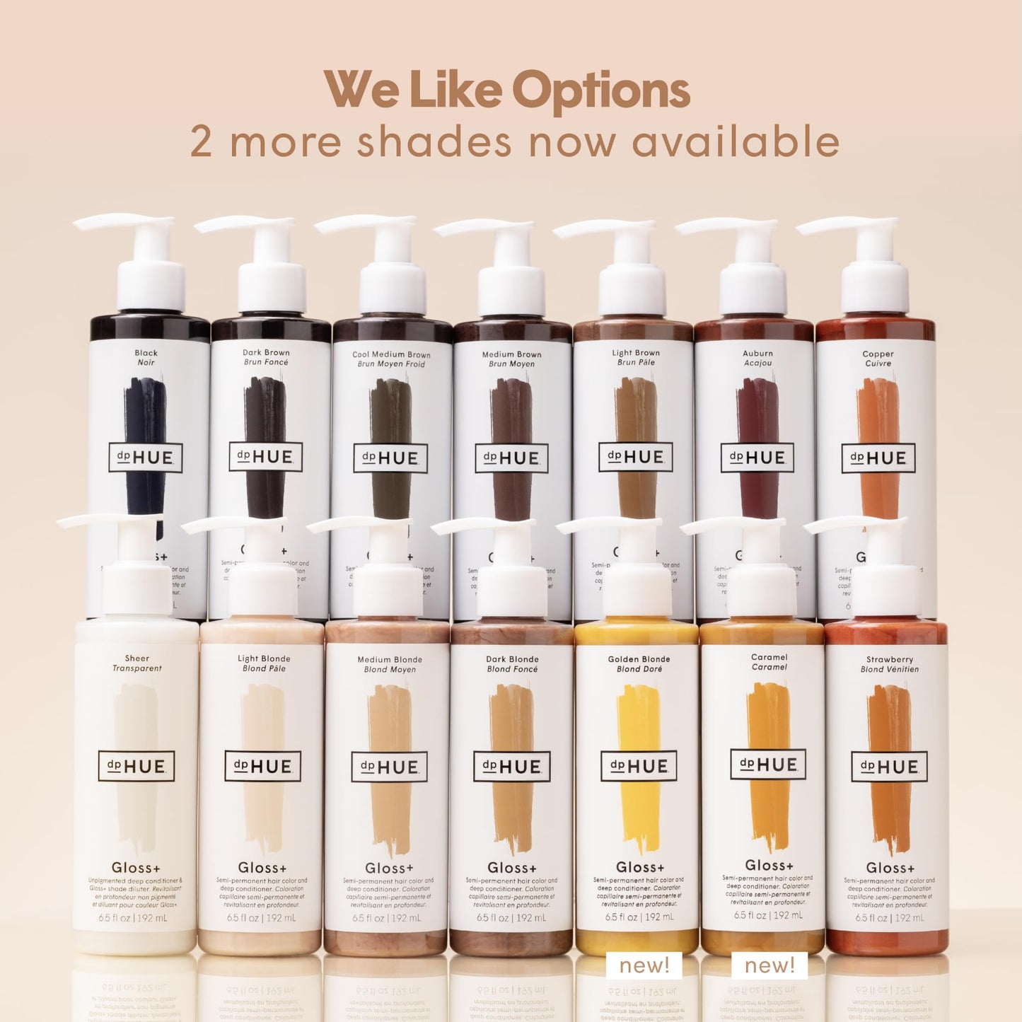 dpHUE Gloss Plus packaging showing vegan and cruelty free logos