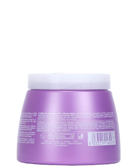 Inebrya Ice Cream Liss Pro 500 milliliters container deep conditioning mask for frizzy hair