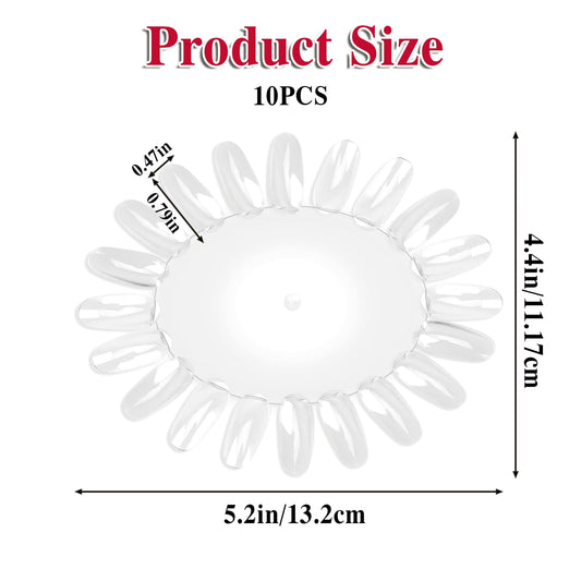 Transparent plastic nail polish display wheels for manicure
