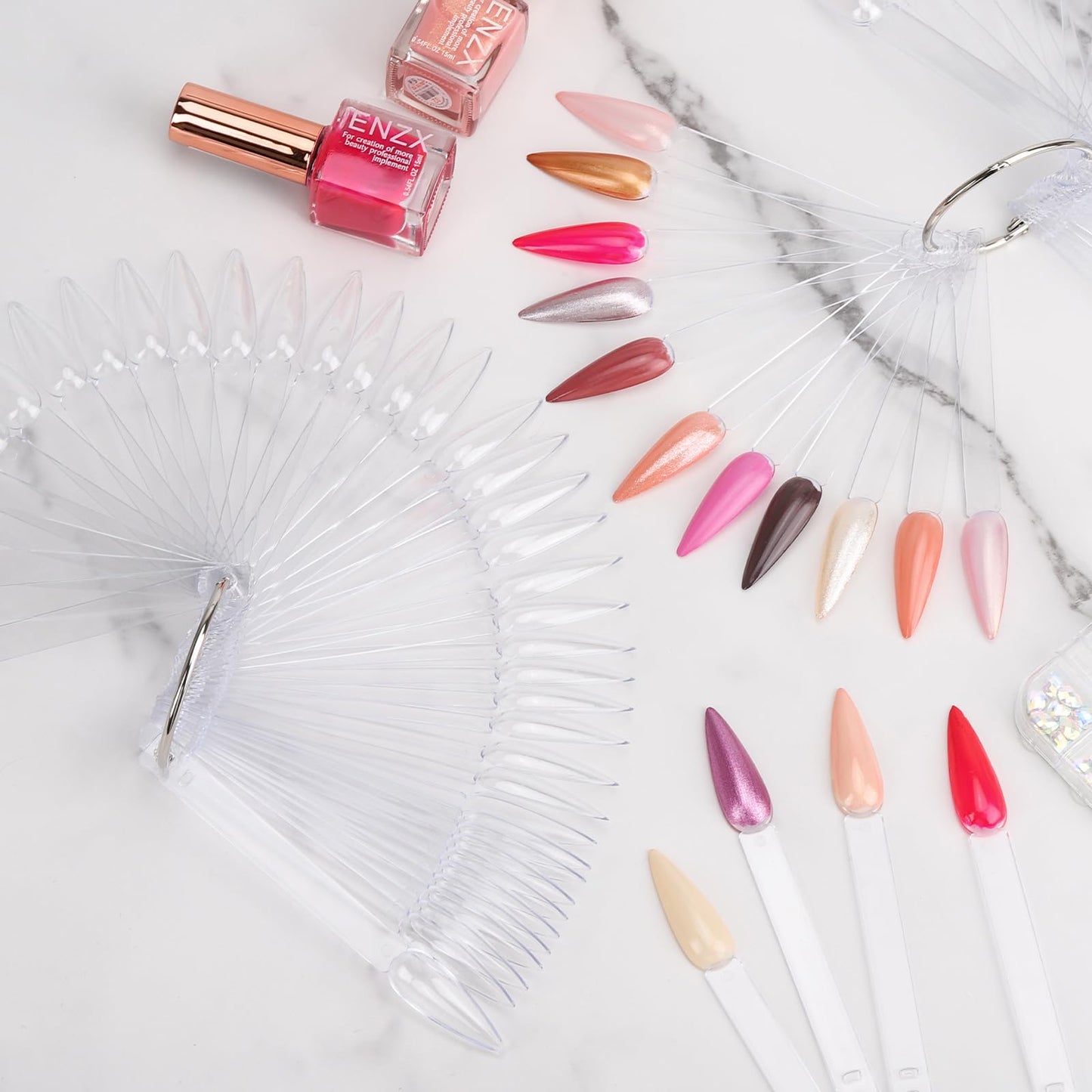 Professional nail art practice sticks for color testing