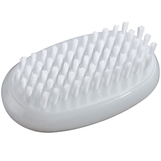 Close up of Tweezerman dual sided nail brush bristles