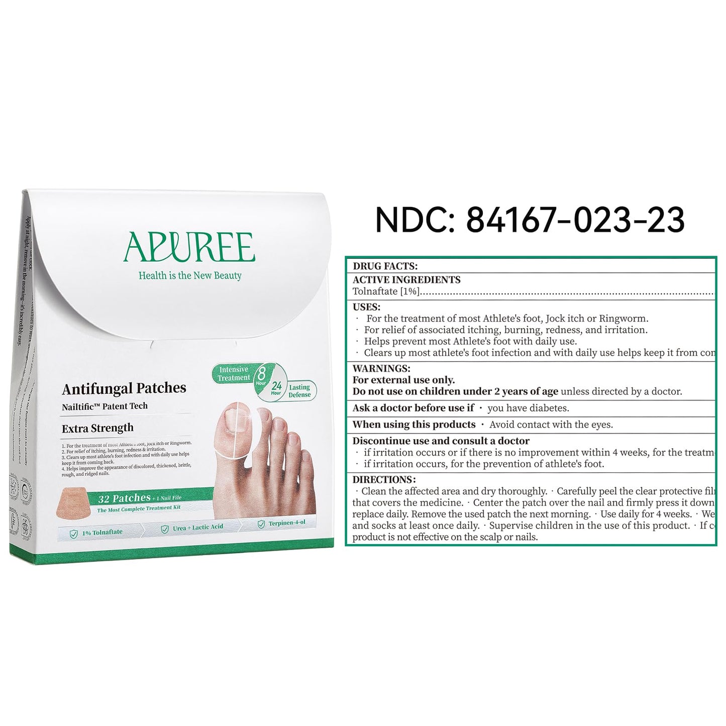 Full collection of APUREE premium imported beauty and health care patches for intensive nail appearance restoration.