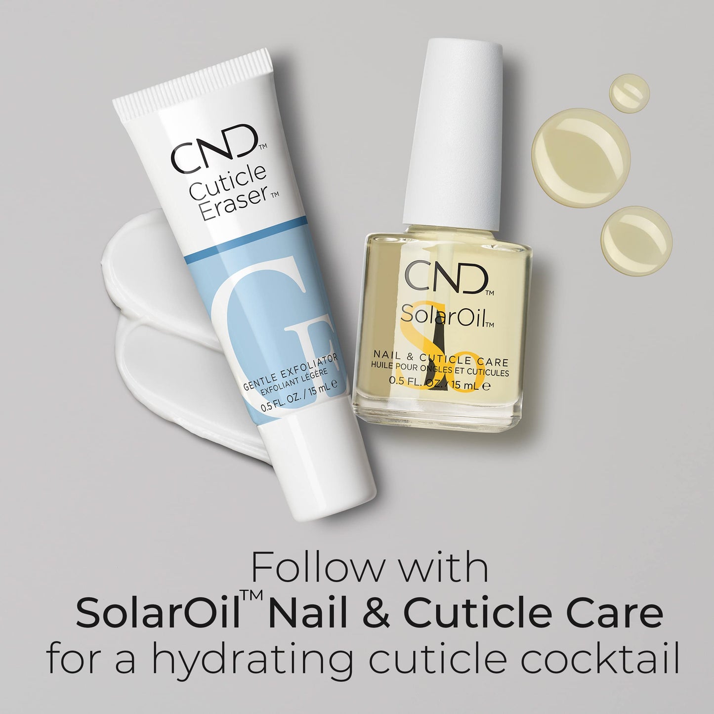 Cnd Cuticle Eraser aesthetic flatlay for nail care