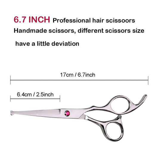 Lplpgg 6.5 inch professional safety shears with rounded tips for safe children haircutting