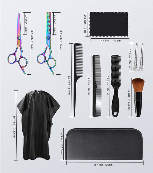 Vfaejll stainless steel hairdressing shears close up showing sharp blades and adjustment tension screw