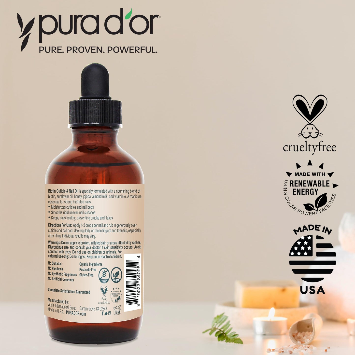 Pura D'or organic nail care treatment packaging