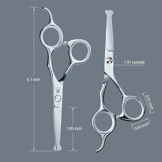 Professional blunt tip children haircut shears with protective storage case