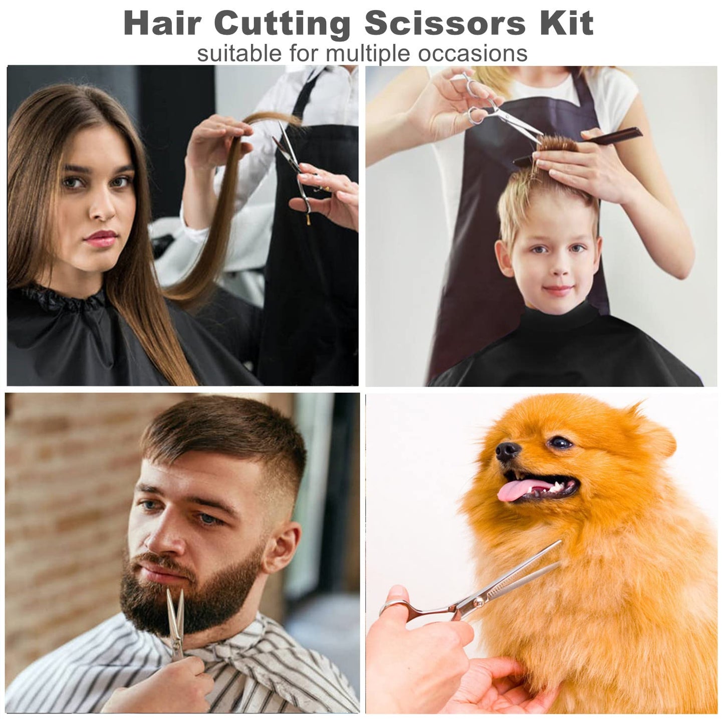 Premium packaging view of the imported YELEGAI stainless steel hair shears kit highlighting its durable salon grade components