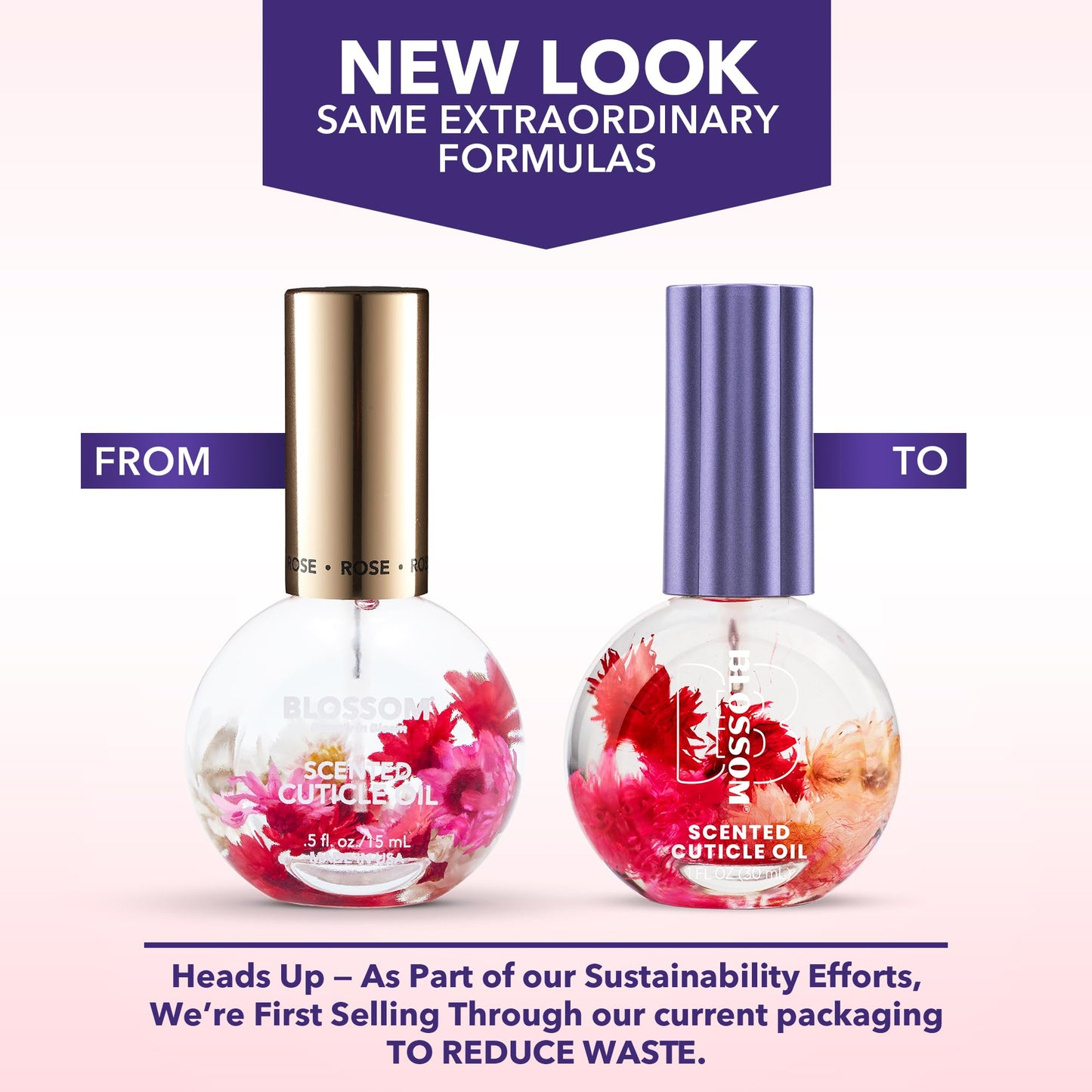 Small pocket sized Blossom nail oil bottle for on the go care
