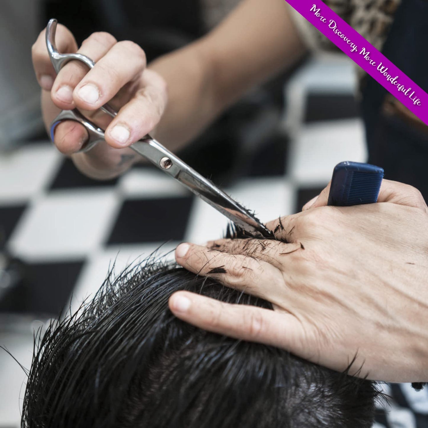 Coolala premium hairdressing razor shears side view demonstrating lightweight and balanced build.