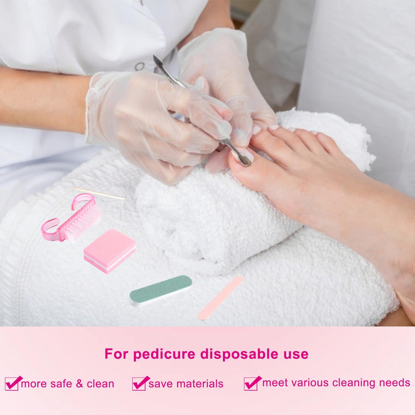 Disposable manicure kit for salon or home use