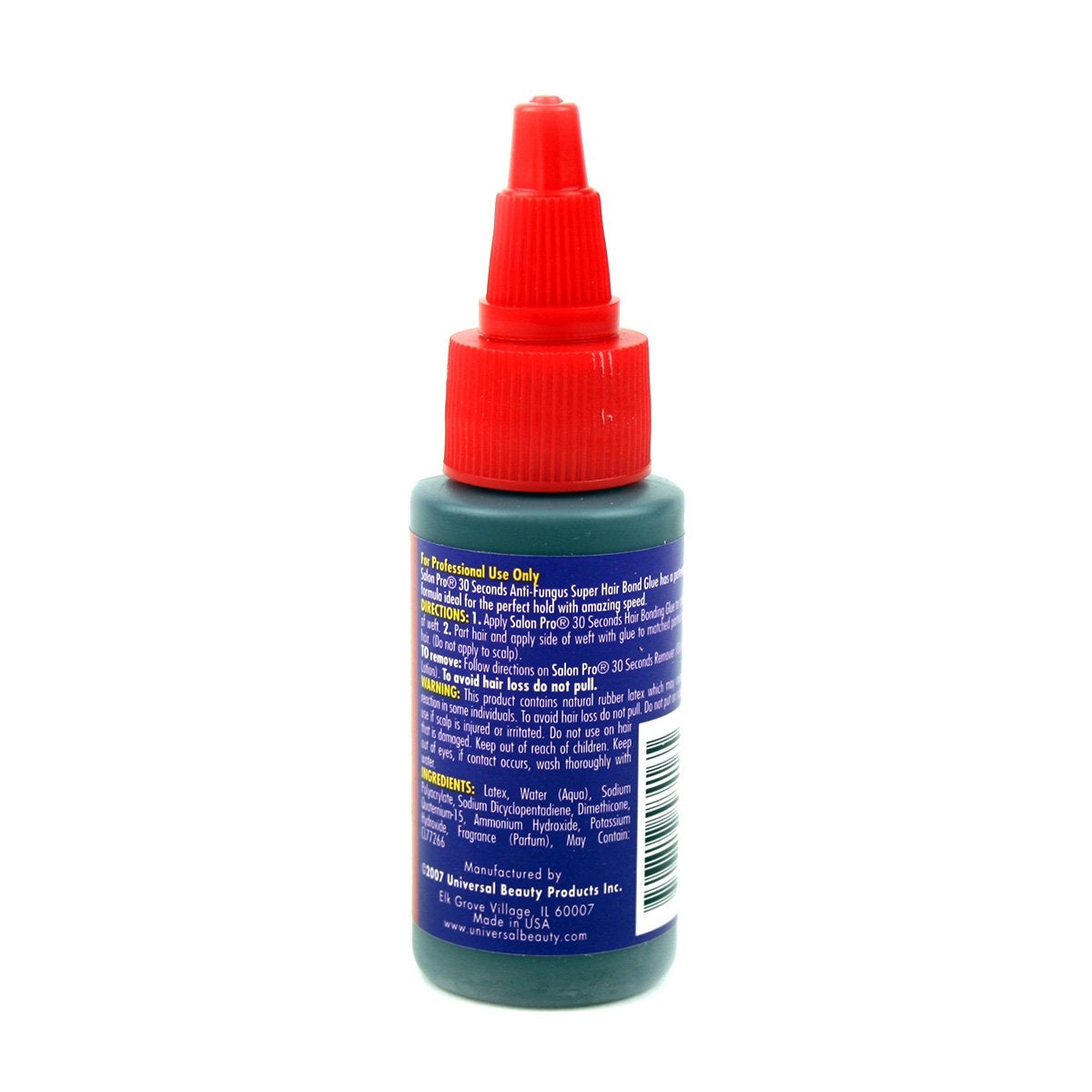 Salon Pro high speed professional hair track glue showing size and product information