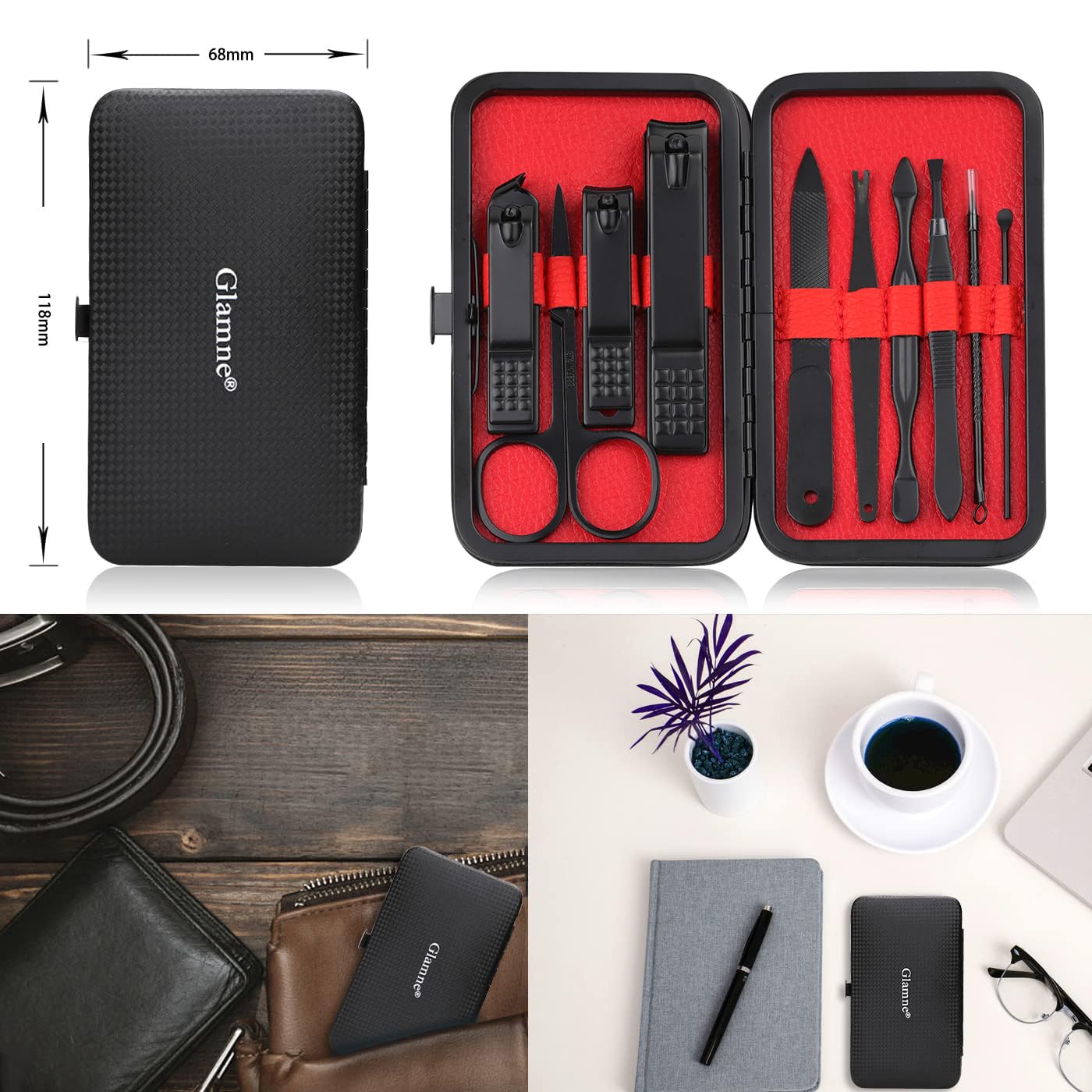 Glamne manicure set for travel and personal grooming