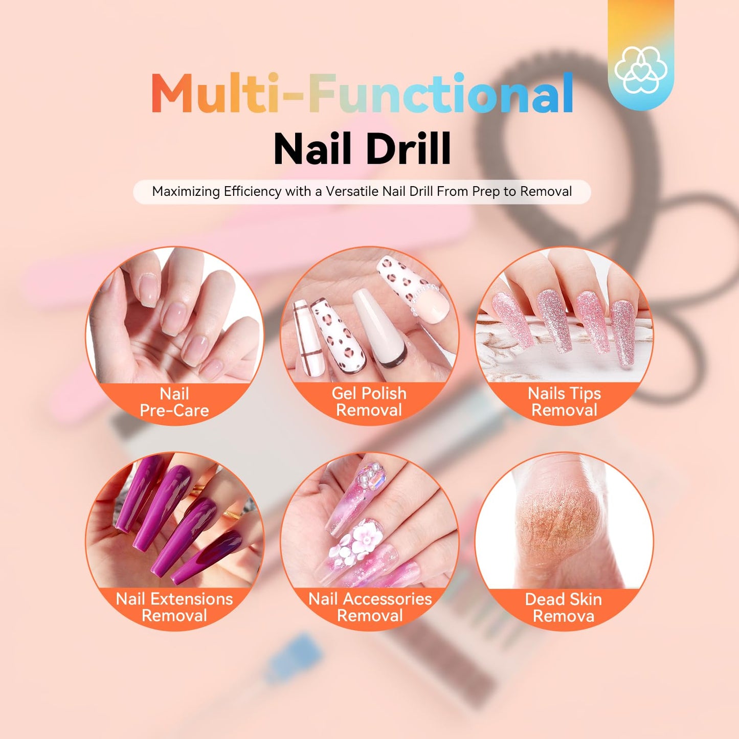 Saviland professional imported beauty kit electric nail file with ergonomic handpiece placement