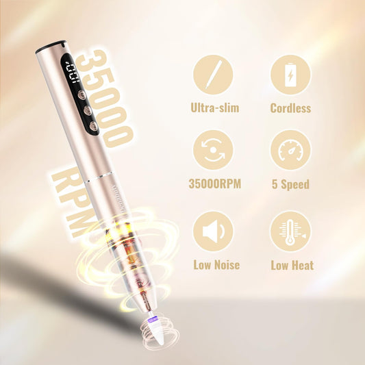 Denabuty nail drill LCD screen and speed display view