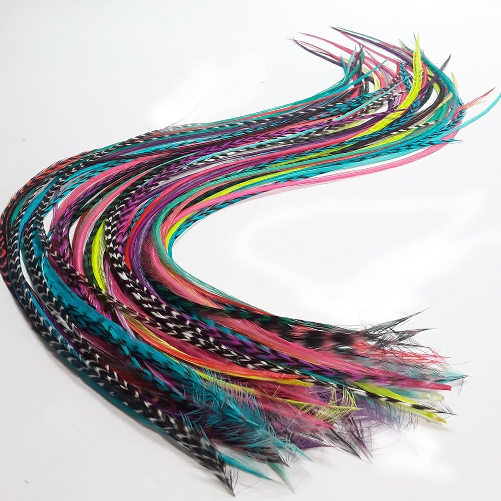 Authentic USA imported feather hair extension kit packaging