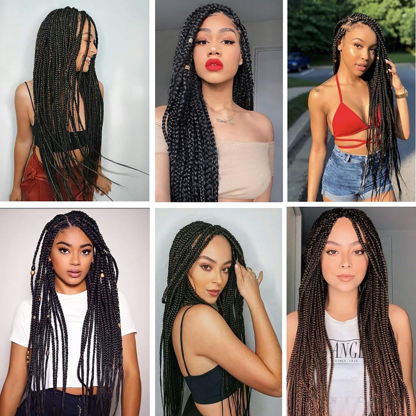 Alrence sweat resistant synthetic crochet twist braids packaging layout with natural black extensions.