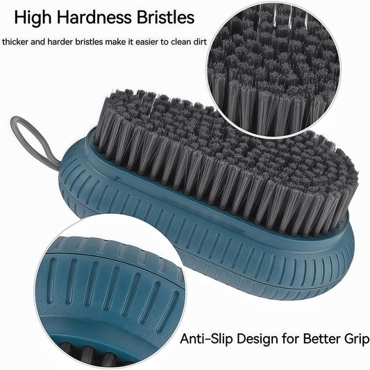 Sxmqhy fingernail scrub brush close up highlighting the non slip ribbed edges for a secure grip during deep cleaning.