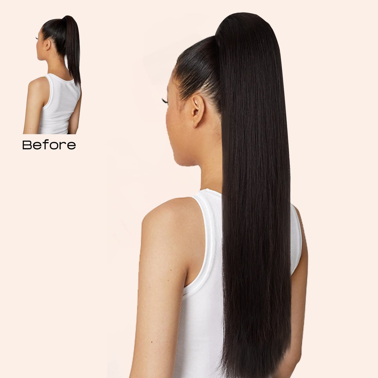 Texture detail of the smooth and silky premium heat resistant fiber hair by Henan Rebecca