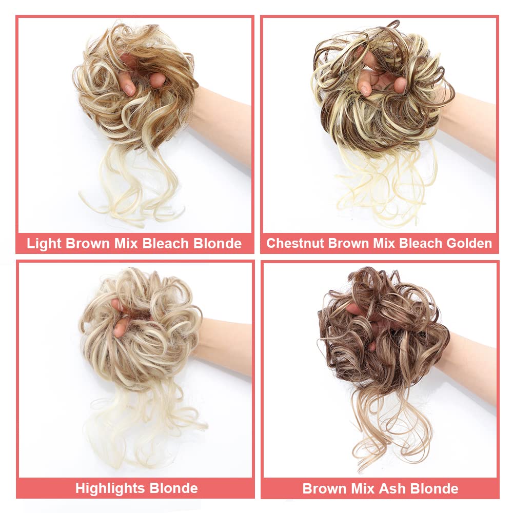 KETHBE heat resistant synthetic hair scrunchie packaging contents demonstration
