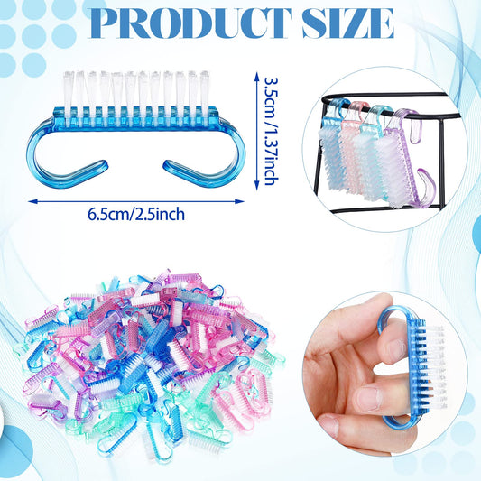 Close up of the firm synthetic bristles on the Bokon fingernail cleaning brush
