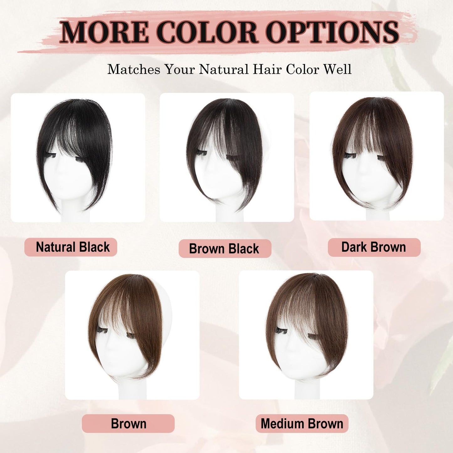 Before and after comparison of hairstyle transformation using EINAEY clip on fringe