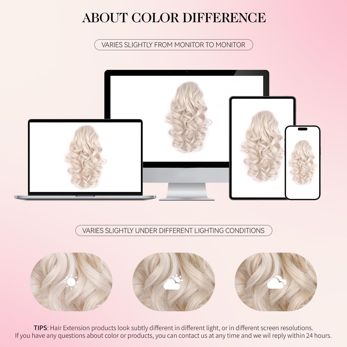 Step by step application guide for the premium claw comb hair extension