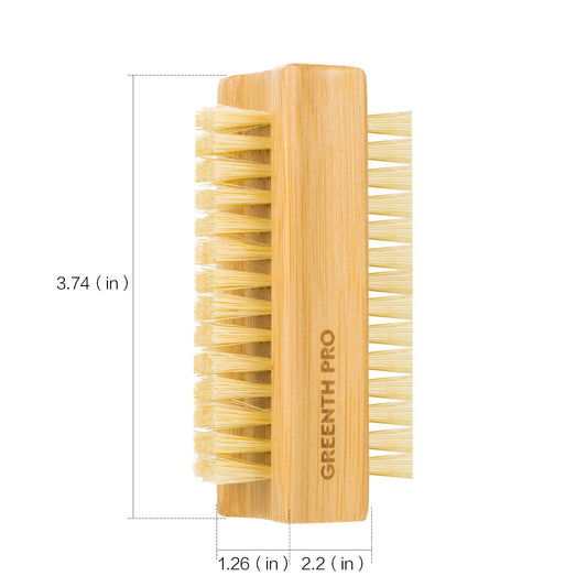 Dual sided sisal bristles for deep nail cleaning
