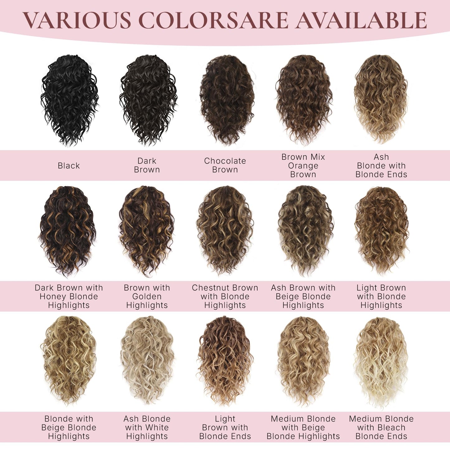Lifestyle presentation of the twelve inch claw clip hair extension for daily wear styling.
