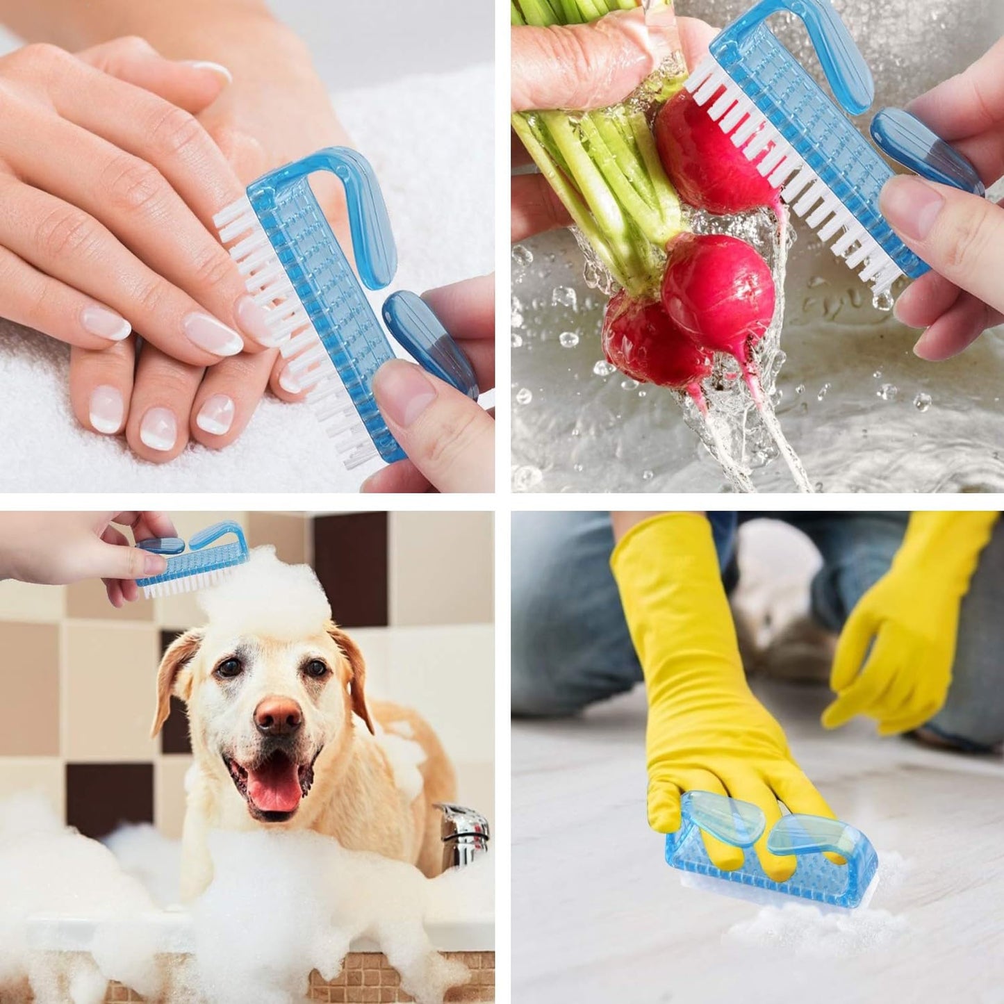 Pack of five Modengkongjian personal care nail scrubbers demonstrating portable size for travel bags.