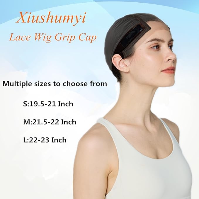 Adjustable straps on Xiushumyi wig grip cap for secure fit