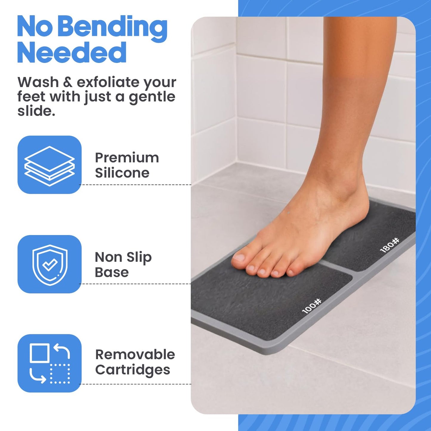 PDQR pumice mat being used for pool tile maintenance