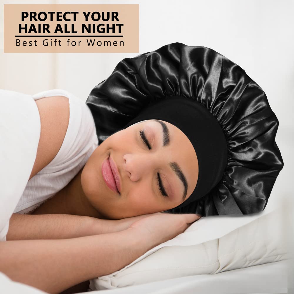 Heniho satin bonnet set packaging for hair care