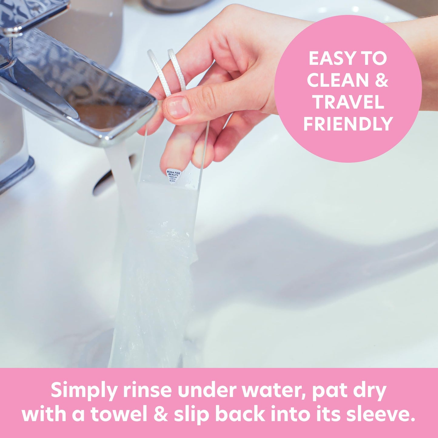 Professional pedicure kit featuring Bona Fide Beauty glass file