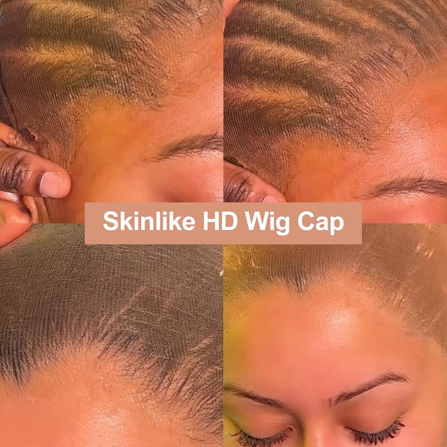 Detailed view of Beeos HD wig cap edge and elasticity
