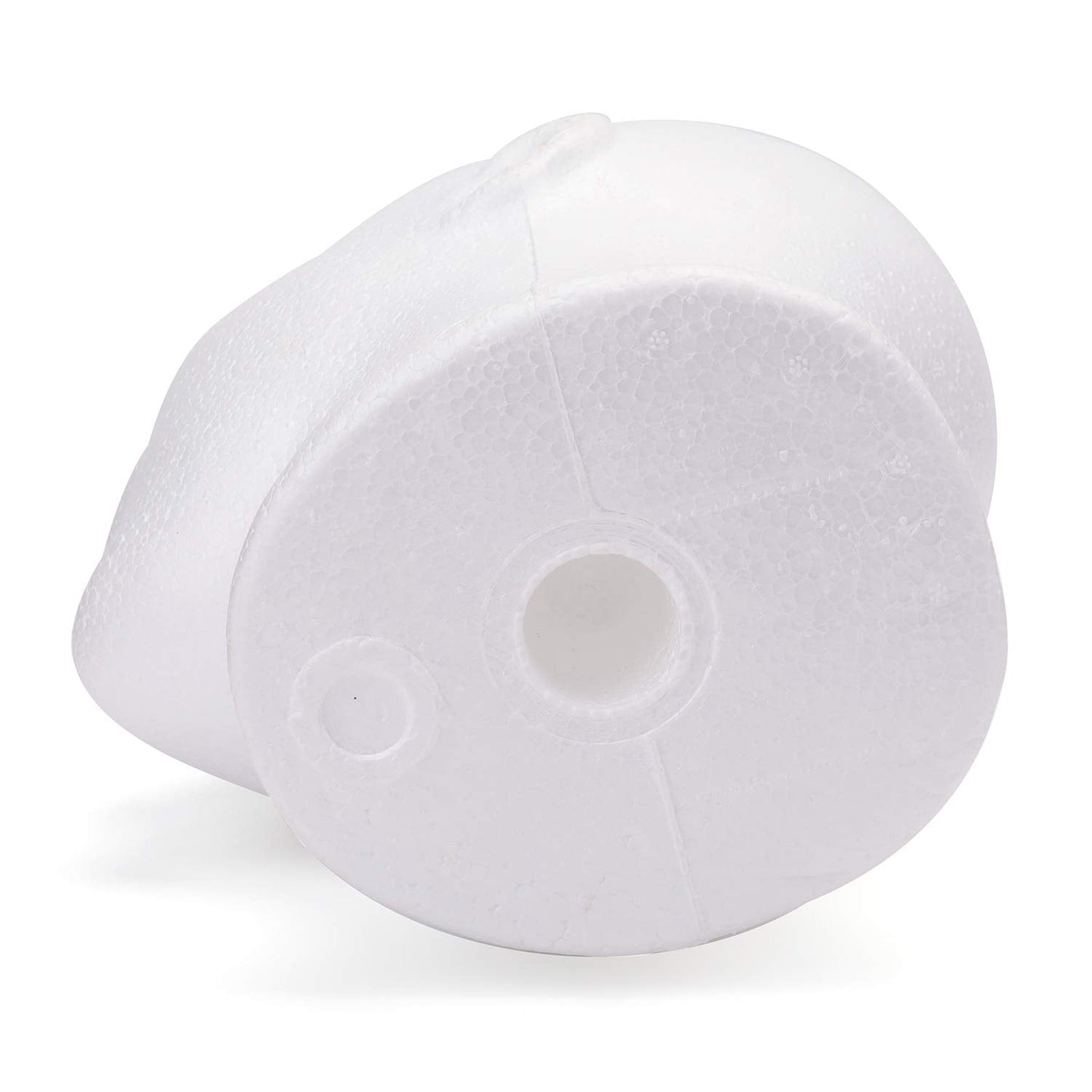 Durable styrofoam hat and headset display holder stand side profile view