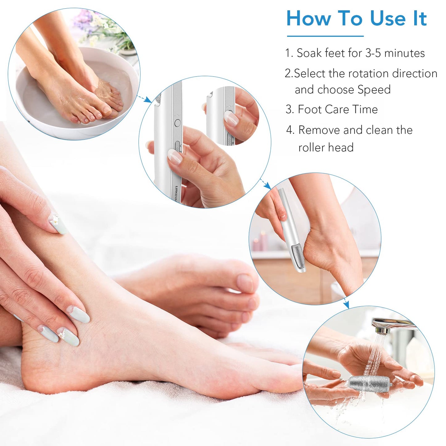 Package contents of Linkevap professional foot care tool