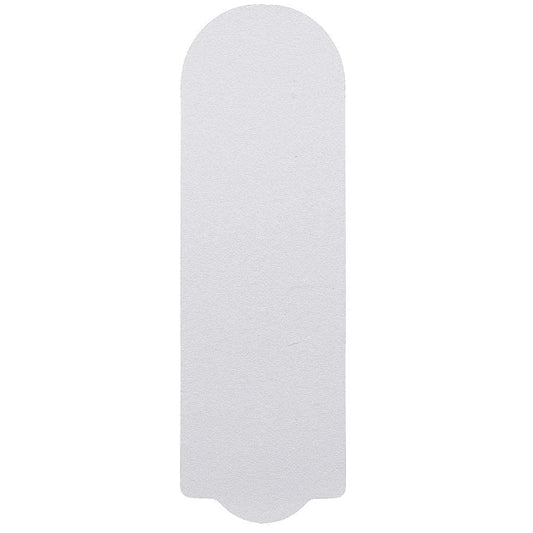 Close up view of the 180 grit white pedicure refill pads highlighting the textured abrasive surface.