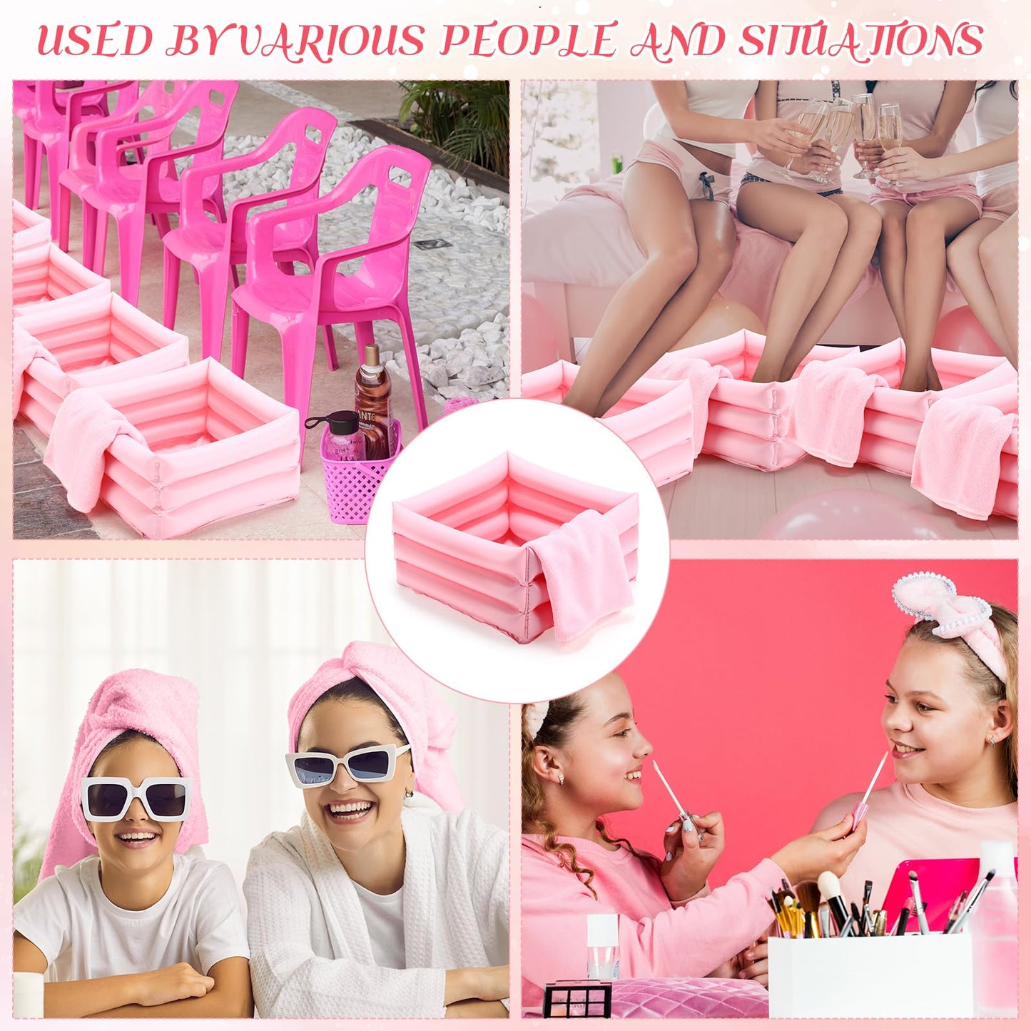 Packaged FillTouch foot care bath set for girls